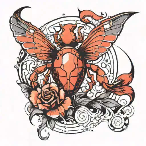 cancer 69 tattoo design idea