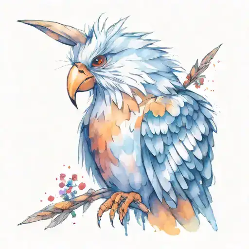 the wings of eagles construct the ears of bugs bunny tattoo design idea