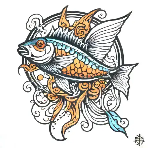 jesus fish tattoo design idea