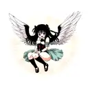 Fallen Angel tattoo design idea