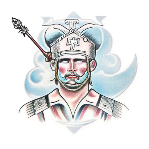 Germanic Warrior tattoo design idea