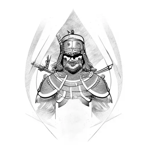 Germanic Warrior tattoo design idea