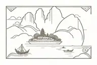 Laos riverboat tattoo design idea