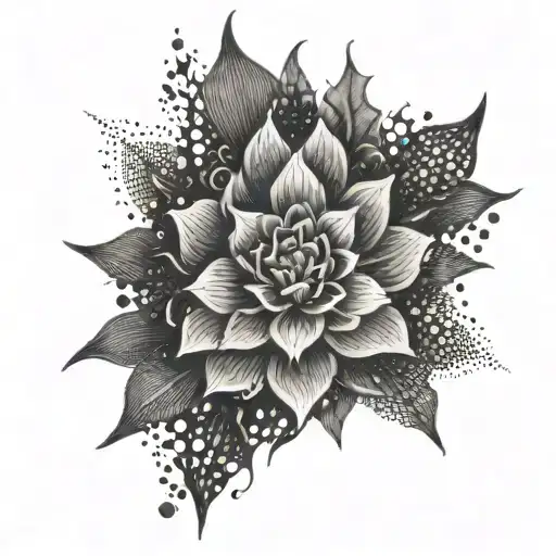 dark feminine chaos tattoo design idea
