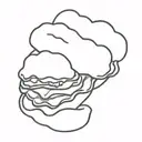 chicken nugget tattoo design idea