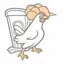 chicken nugget tattoo design idea