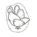chicken nugget tattoo design idea