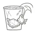 chicken nugget tattoo design idea