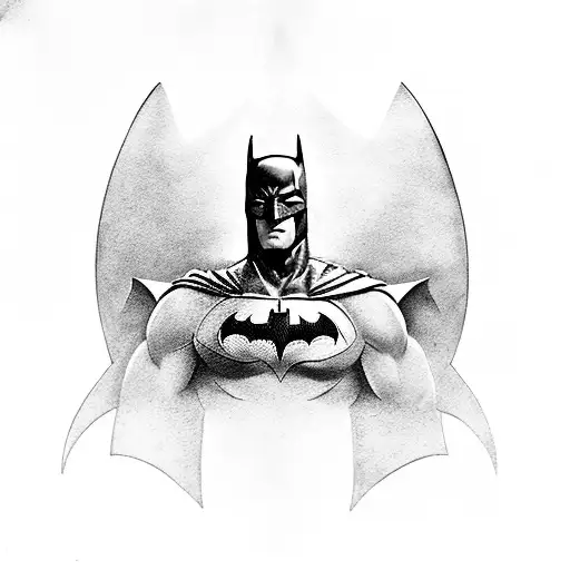 batman in the breastplate tattoo design idea