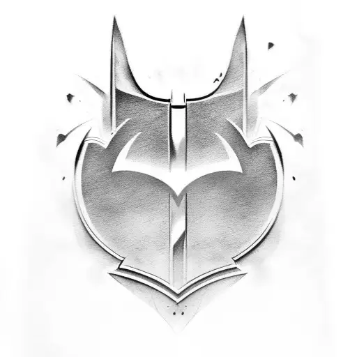 batman logo tattoo design idea