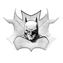 batman logo tattoo design idea