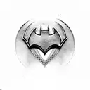 batman logo tattoo design idea