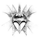 batman logo tattoo design idea