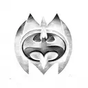 batman logo tattoo design idea