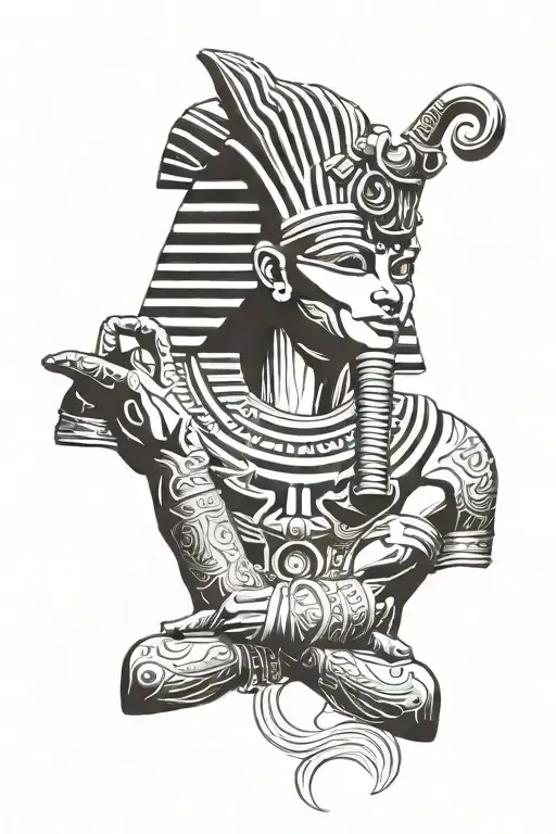 egypt god osiris tattoo design idea