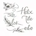 Felix and edie names incorporated tattoo design idea