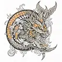 norigae tattoo design idea