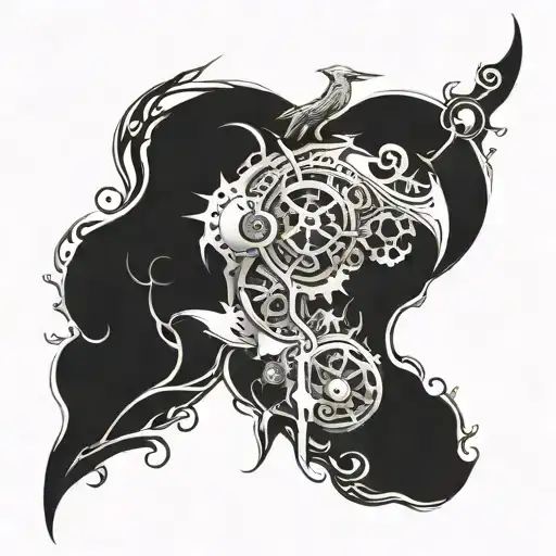 Bio mechanical tattoo design idea