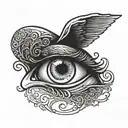 angel eye biblical accurate angel tattoo design idea