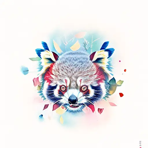 Australian red panda tattoo design idea