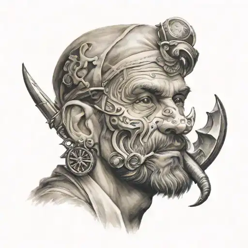 trader tattoo design idea