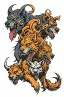 Cerberus tattoo design idea