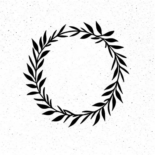 1993 wreath tattoo design idea