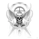 St. Micheal the arch-angle killing lucifer tattoo design idea