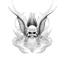 St. Micheal the arch-angle killing lucifer tattoo design idea