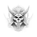 St. Micheal the arch-angle killing lucifer tattoo design idea