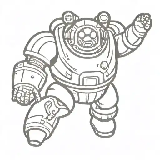 bioshock big daddy tattoo design idea