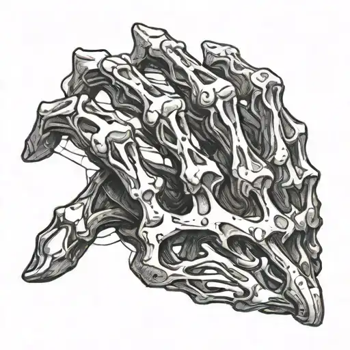 skeleton hand tattoo design idea