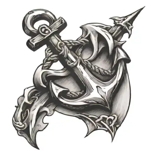 anchor 999 tattoo design idea