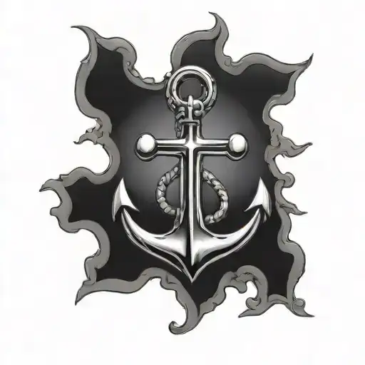 anchor 999 cross  tattoo design idea