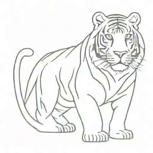 white tiger symbol incorporated tattoo design idea