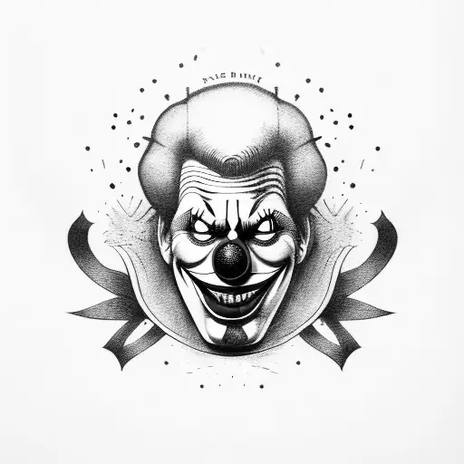 kill clown tattoo design idea