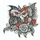 Two Punkers In Love song tattoo design idea