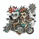 Two Punkers In Love song tattoo design idea
