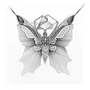 death sphinx moth tattoo design idea