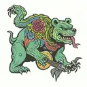 grateful dead bear frankenstien tattoo design idea