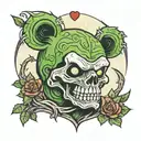 grateful dead bear frankenstien tattoo design idea