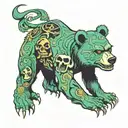 grateful dead bear frankenstien tattoo design idea