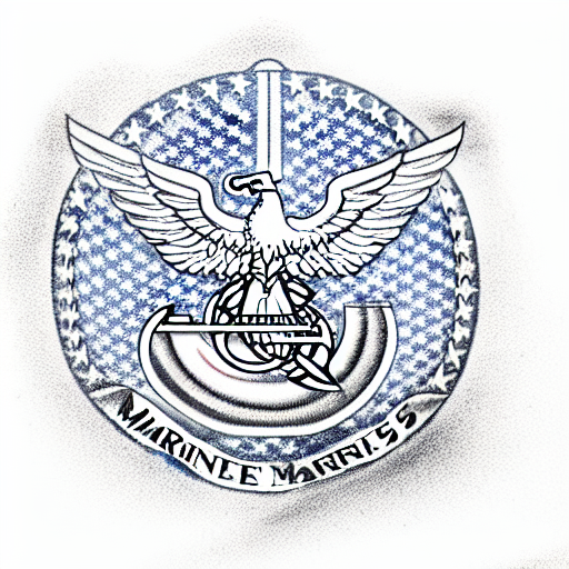 Marine corps flag, american flag, electrical engineering, hunting, guns tattoo design idea