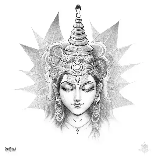 mahadev  tattoo design idea