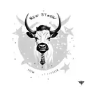 vaca punk tattoo design idea