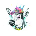 vaca punk tattoo design idea