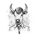 vaca punk tattoo design idea