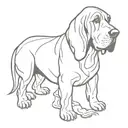 bloodhound dog breed tattoo design idea