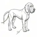 bloodhound dog breed tattoo design idea