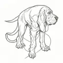 bloodhound dog breed tattoo design idea